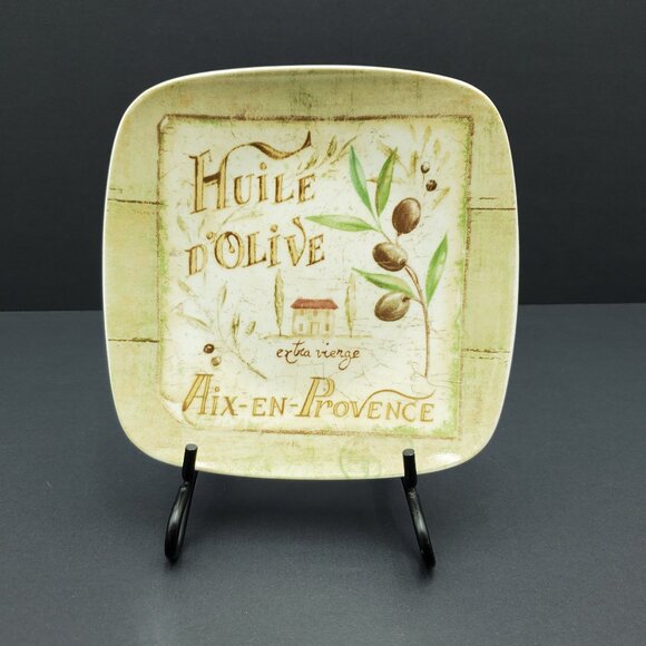 Pfaltzgraff Olives Appetizer Snack Canape Plates Italian Themed Plates - Picture 4 of 7